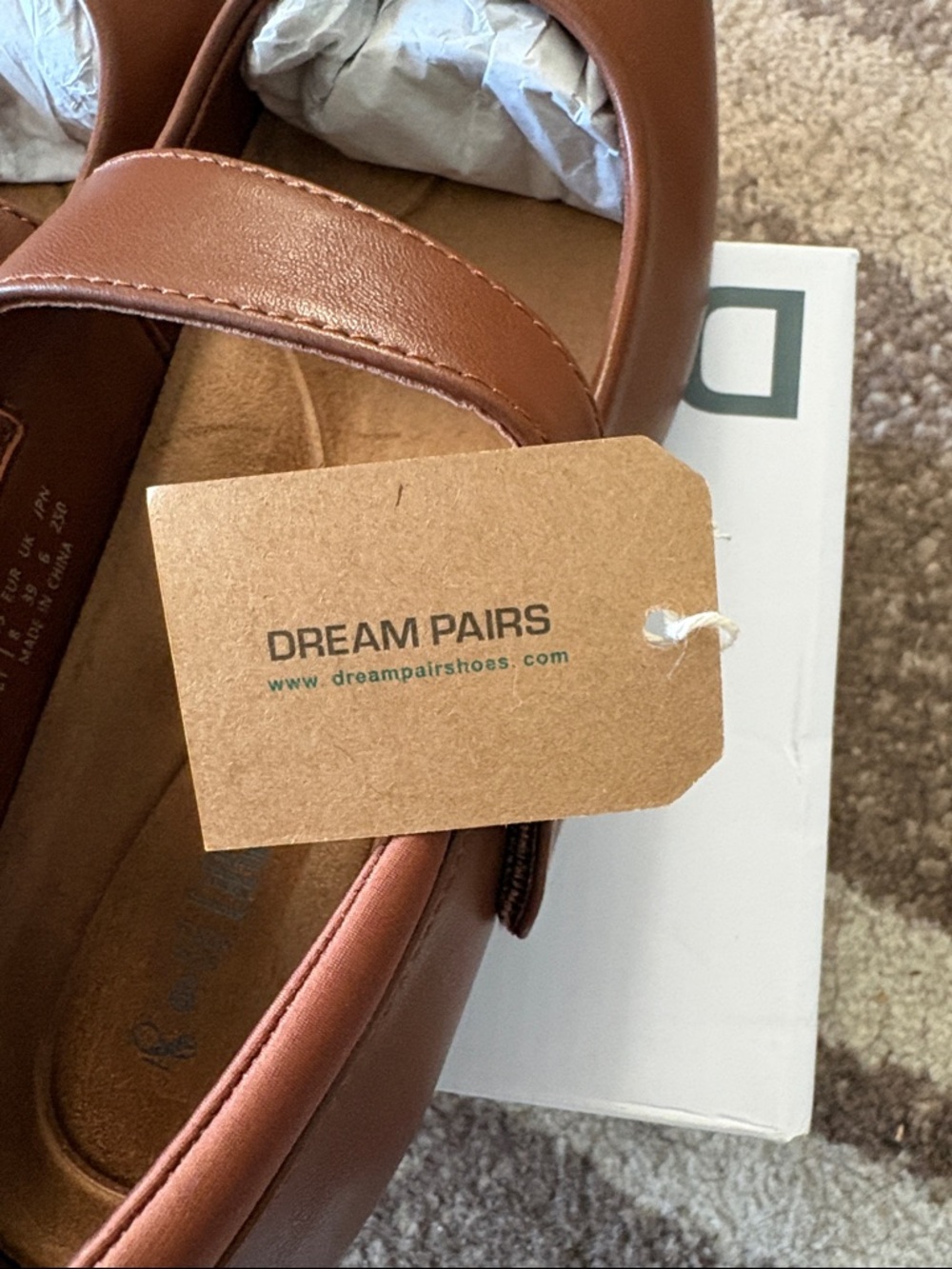Dream Pairs Women's Cognac Mary Jane Flats - Picture 5 of 5